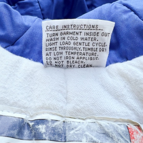 Rad Vintage 80s 90s Unisex Snowsuit Blue Checkered Striped Colorblock 24 mos - Picture 9 of 9